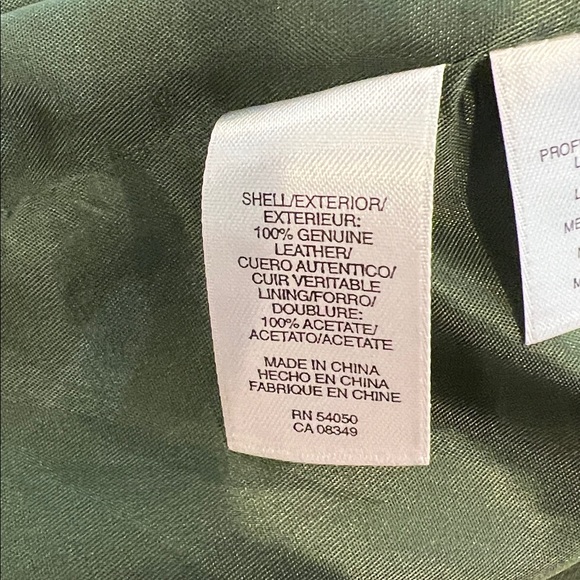 Jones New York Vintage Crop Leather 3/4 Sleeve Jacket - Picture 5 of 5